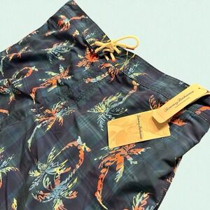 Men's Tommy Bahama Baja Palm Illusion Board Shorts XXL Blue Zip Fly NWT‎